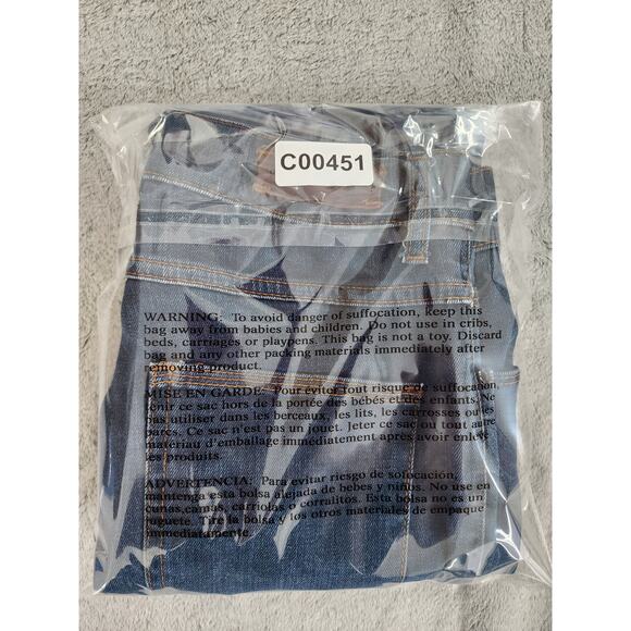 Zara Man Black Tag Straight Leg Denim Jeans Size 30 Blue Dark Wash Stretch Slim - Picture 16 of 16